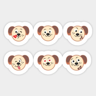 emoji dogs family Sticker